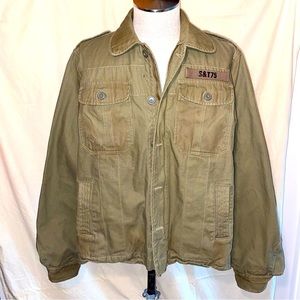 SURPLUS Raw Heritage Vintage Jacket MILITARY Style Distress Green XL